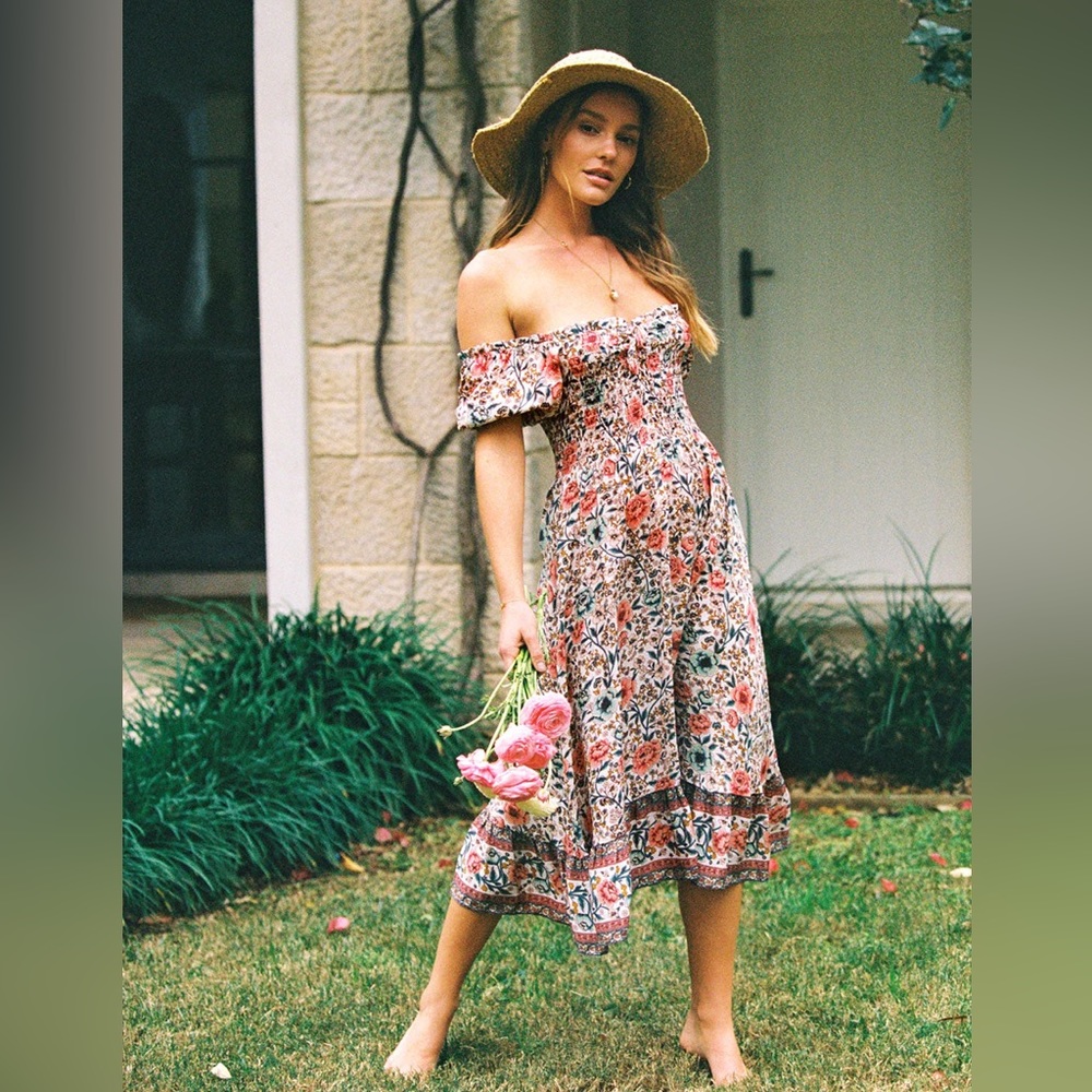 Arnhem Juliette shorted Dress in ivory rose